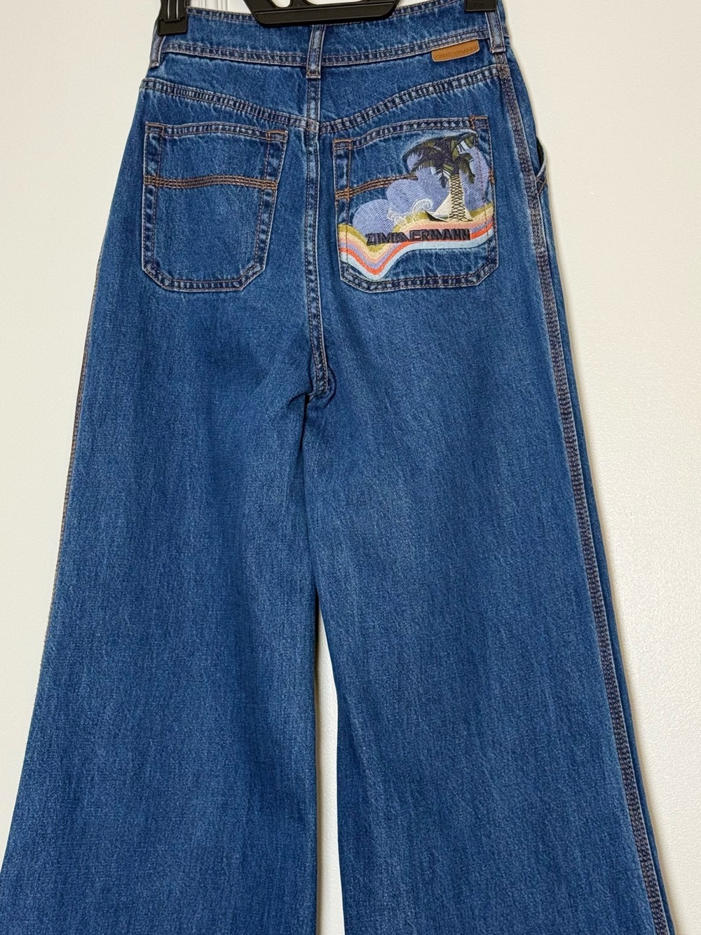 Zimmermann High-Rise Wide Leg Postcard Runway Jean Denim Rare 0 - Picture 7 of 15